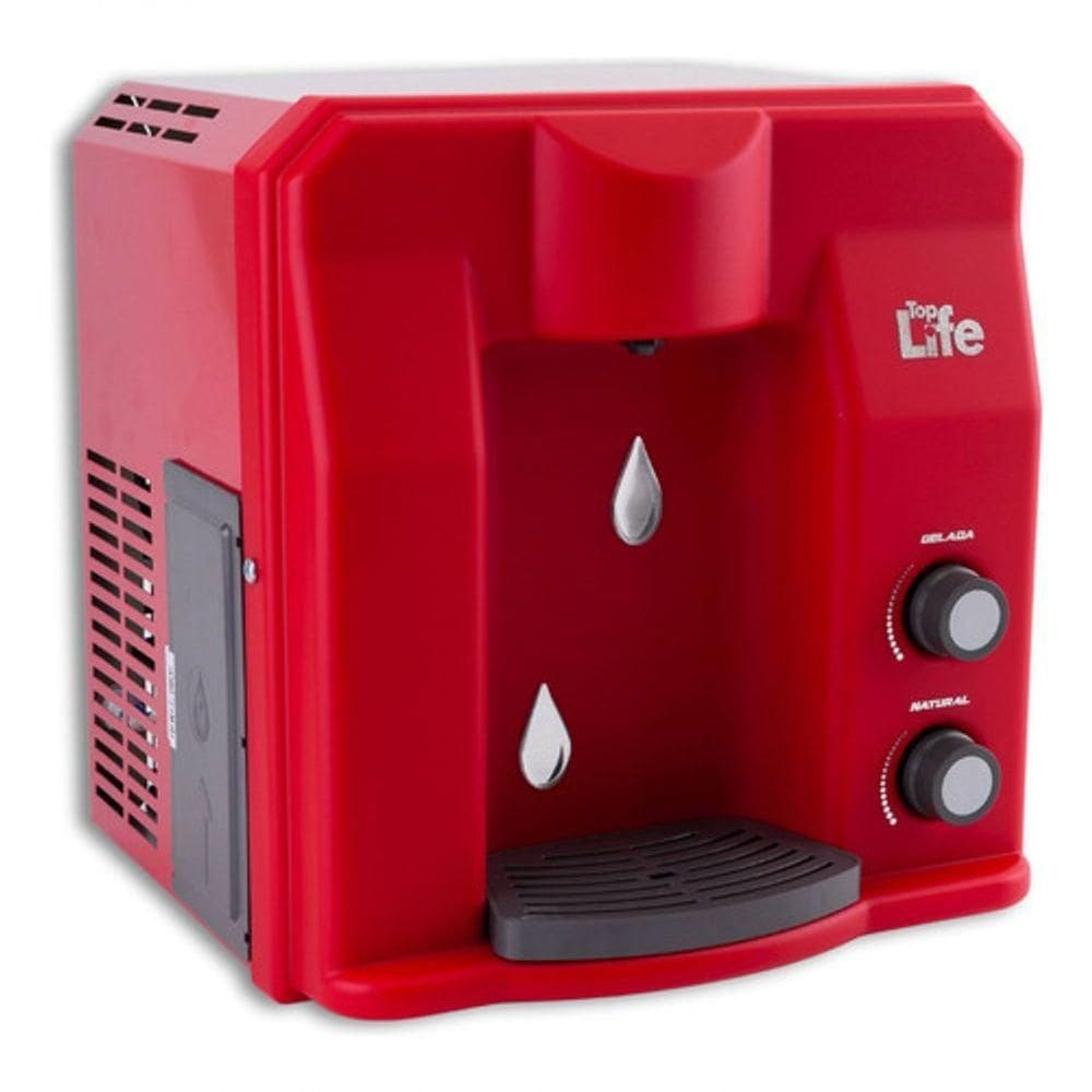 Purificador De Água Gelada Água Alcalina Flex He Top Life Ph Alcalino 9,5 Vermelho 220V