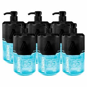 Kit 6X Shaving Gel De Barbear Element E5 1000Ml Alfa Looks
