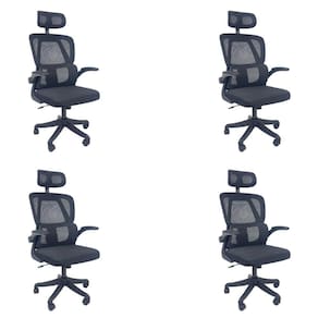 Kit 4 Cadeiras de Escritório Presidente Executiva Oficial Legacy Preto