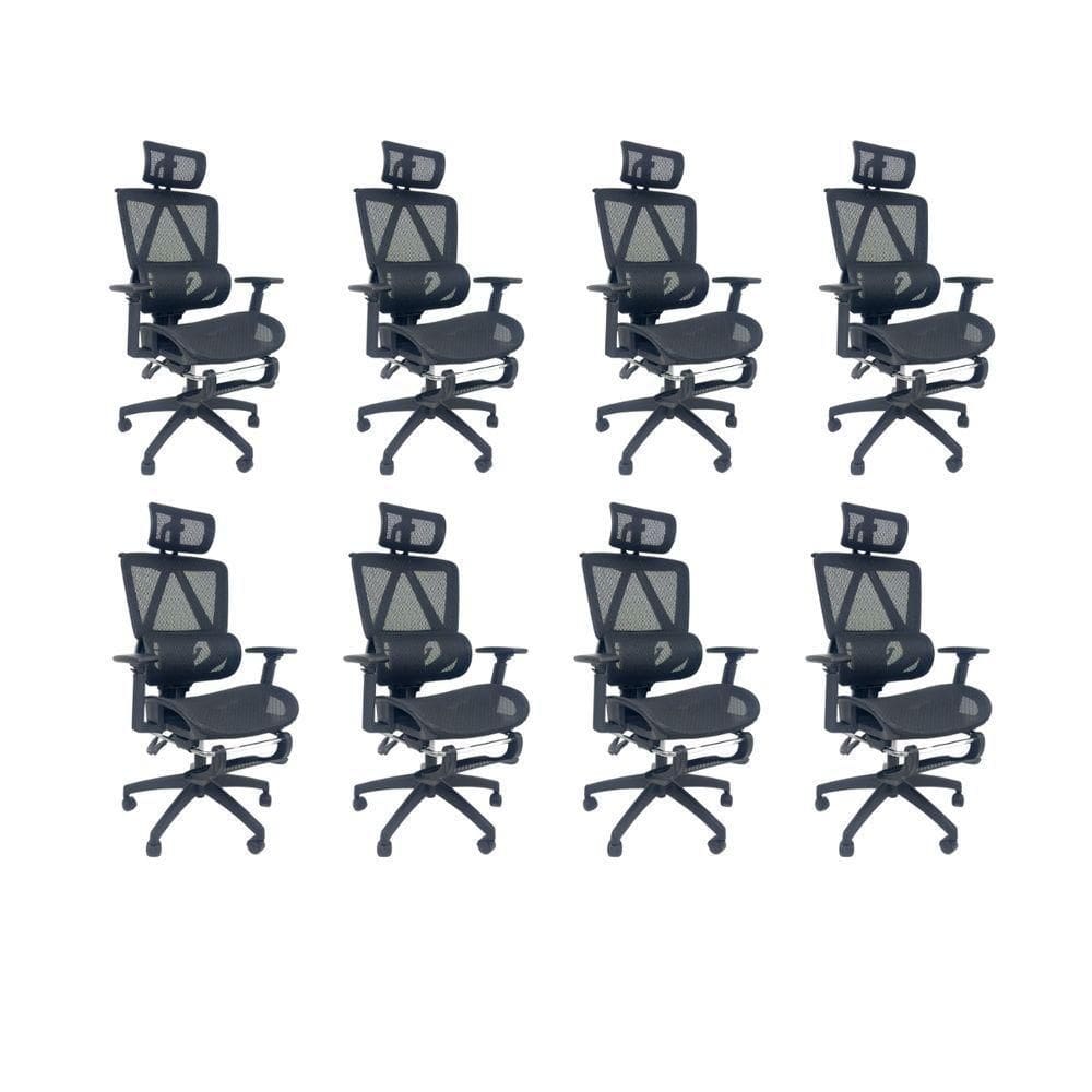 Ki 8 Cadeiras de Escritório Presidente Executiva Oficial Titan Preto