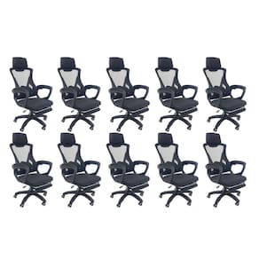 Kit 10 Cadeiras de Escritório Presidente Executiva Oficial Supreme Preto