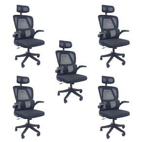 Kit 5 Cadeiras de Escritório Presidente Executiva Oficial Legacy Preto