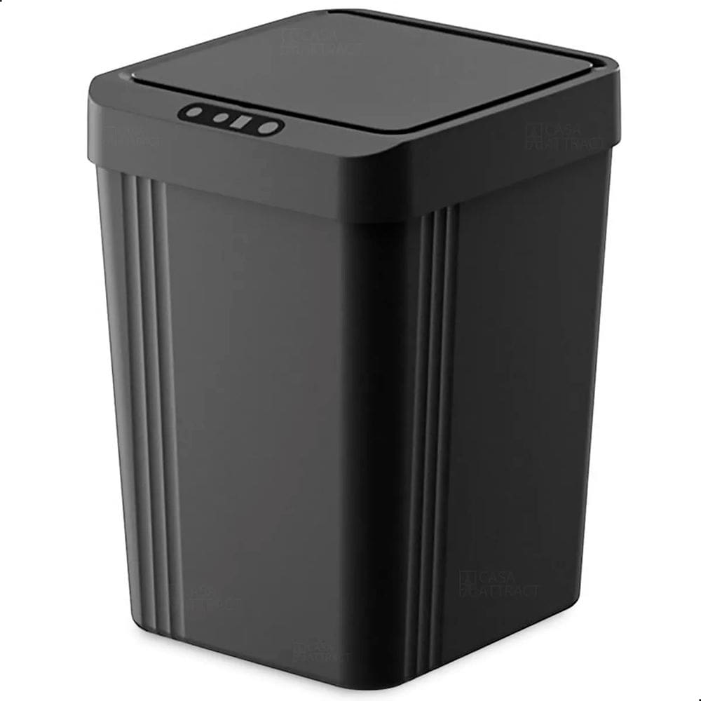 Lixeira Tampa Abertura Inteligente Plástico Capacidade de 13 Litros Para Cozinha Banheiro Escritório