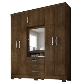 Guarda Roupa 6p 3g Espelho 180 Cm 6542 Malbec Incp Malbec