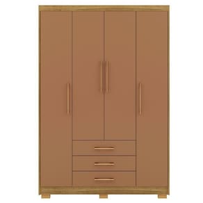 Guarda Roupa Solteiro 120 Cm 4 Portas 10088 Nature Camarim Vlr Nature Camarim
