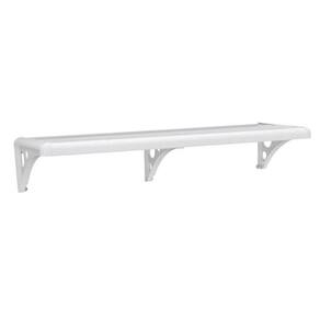 Prateleira Plástica Astra Com Suporte - 83x30cm - Branco