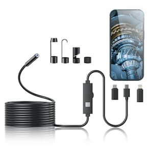 Câmera endoscópica Kinpthy 1920P HD com 8 luzes LED IP67 5m