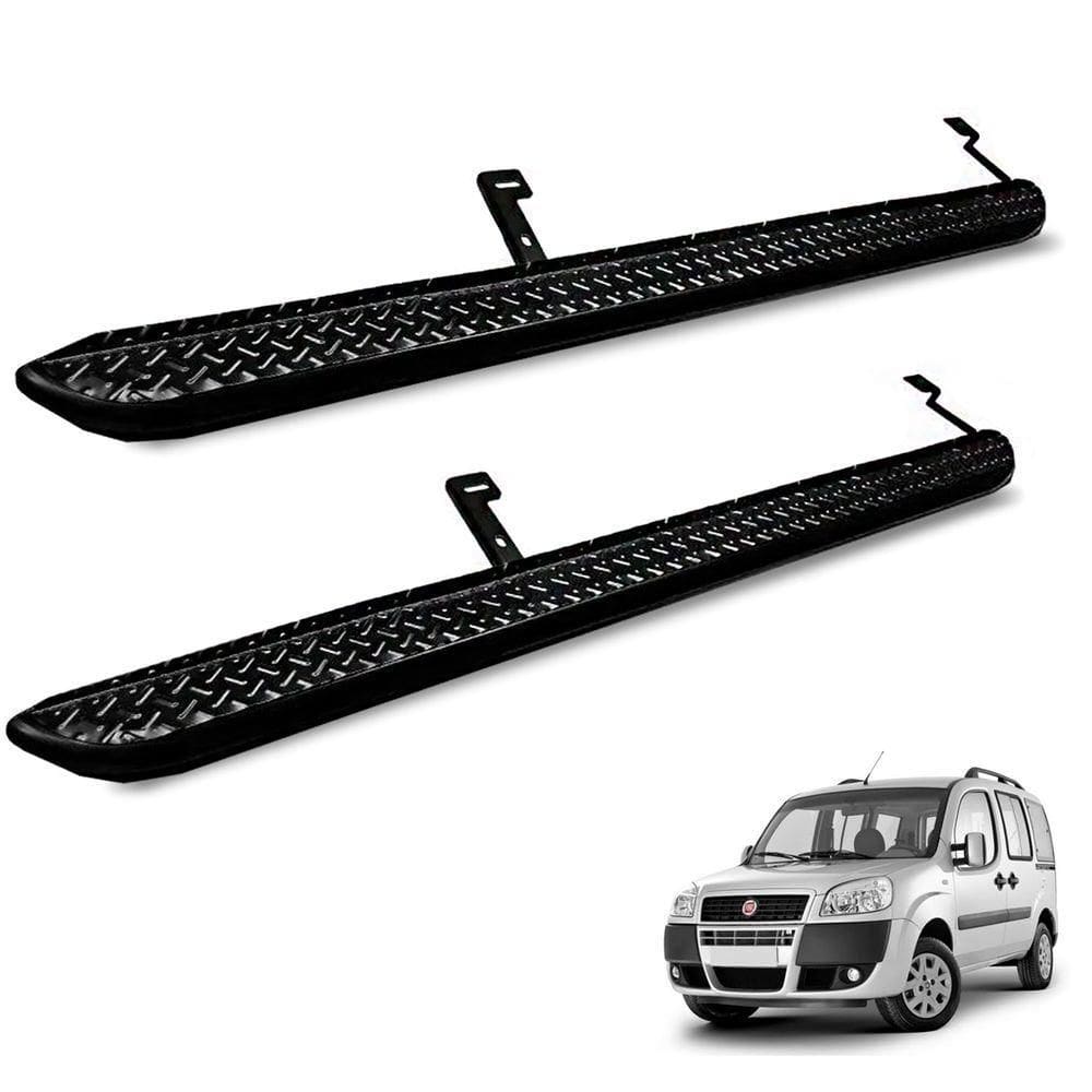 Estribo Lateral Doblo 2001 A 2021 Chapa Aluminio Preto