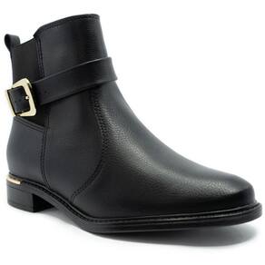 Bota Vizzano Fivela Cano Baixo Feminina - Preto