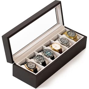 Caixa organizadora de relógios CASE ELEGANCE Solid Espresso Wood