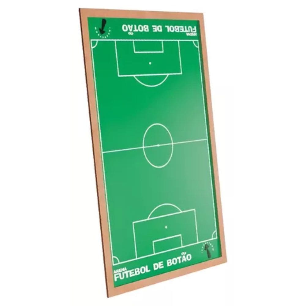 Campo Futebol de Botão Arena Madeira Infantil Jogo Clássico Pais e Filhos