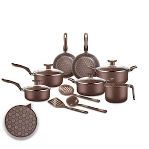 Conjunto de Panelas 10 peças Disegno Marrom - D`Itália