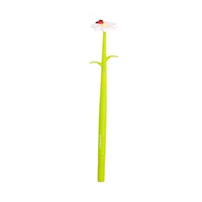 Caneta De Silicone Flor E Joaninha