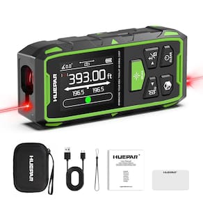 Ferramenta de medição a laser bilateral Huepar 120m com 6 unidades de vídeo
