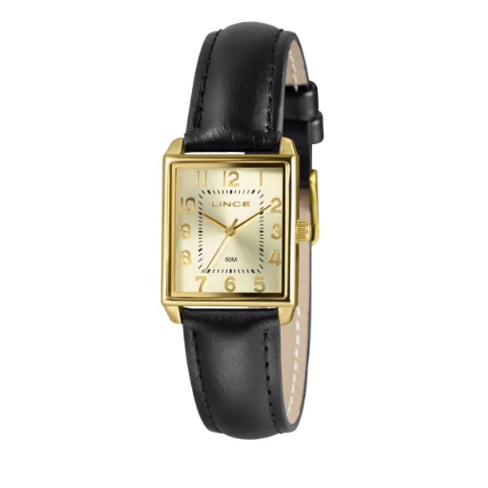 Relógio Lince Feminino Couro Dourado Lqc4823l25 C2px