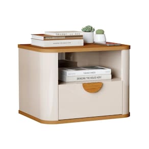 Mesa De Cabeceira Suspensa Buriti 1G Off White Nature JB