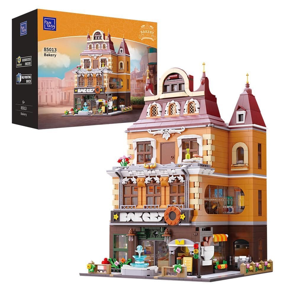 Kit de construção PANTASY European Bakery com ginásio e Sky Garden 2663 unidades