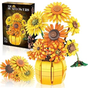 Conjunto de construção de flores Van Gogh Sunflower 1009 unidades para adultos