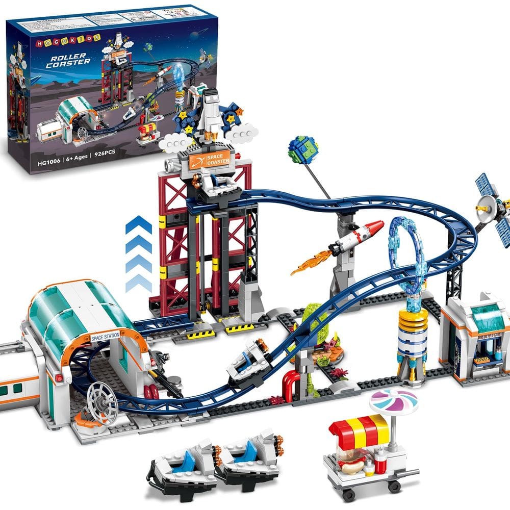 Brinquedo de construção HOGOKIDS Space Roller Coaster 926 unidades de 6 a 12 anos
