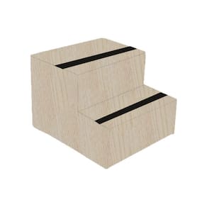 Escada Auxiliar C/ Fita Anti Derrapante 2 Degraus Madeirado
