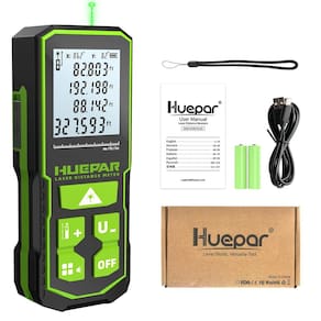 Ferramenta de medição a laser Huepar 100m com sensor de ângulo S100-G verde