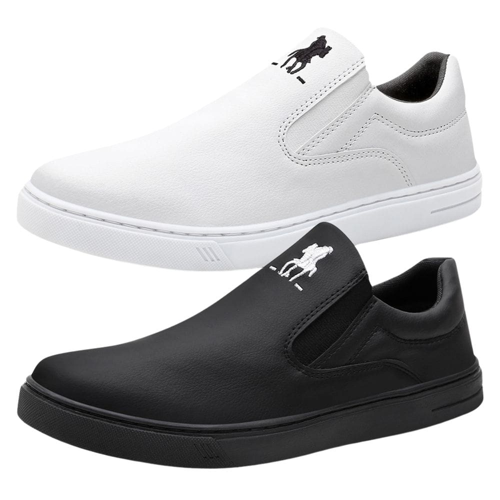 Kit Sapatênis Casual Masculino Polo Plus Calce Fácil Moderno