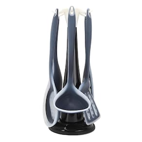 Conjunto 7 Peças Silicone Preto Utensílios Duráveis