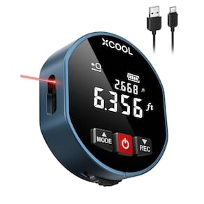 Fita métrica digital rolante 2 em 1 XCOOL 98 pés a laser e 328 pés
