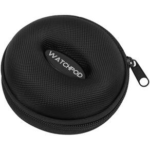 Estojo de relógio WATCHPOD Travel Single com zíper 50 mm preto