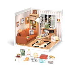 Conjunto de construção Rolife DIY Miniature Plastic House com LED