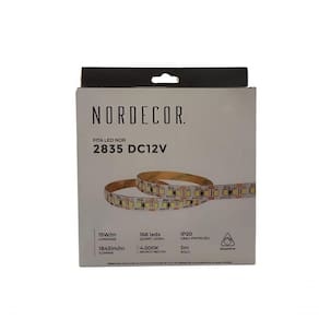 Fita Led Ip20 15w/m 12v 168 Leds 1843lm/m 5mt Nordecor 4000k