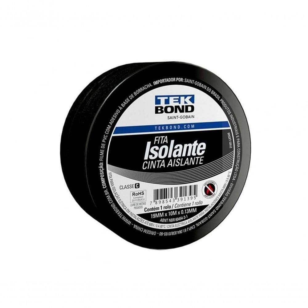 Fita Isolante Tekbond Uso Geral 19mmx10mm