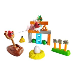 Conjunto de brinquedos ROLOSO Angry Birds Build N` Launch com 20 unidades