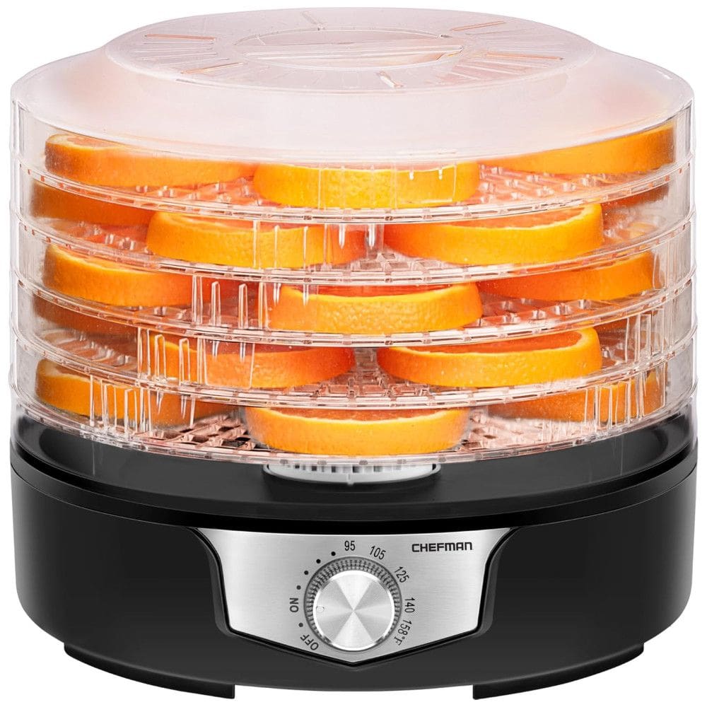 Desidratador de Alimentos, com 5 bandejas, 350W, 110v, CHEFMAN, Preto