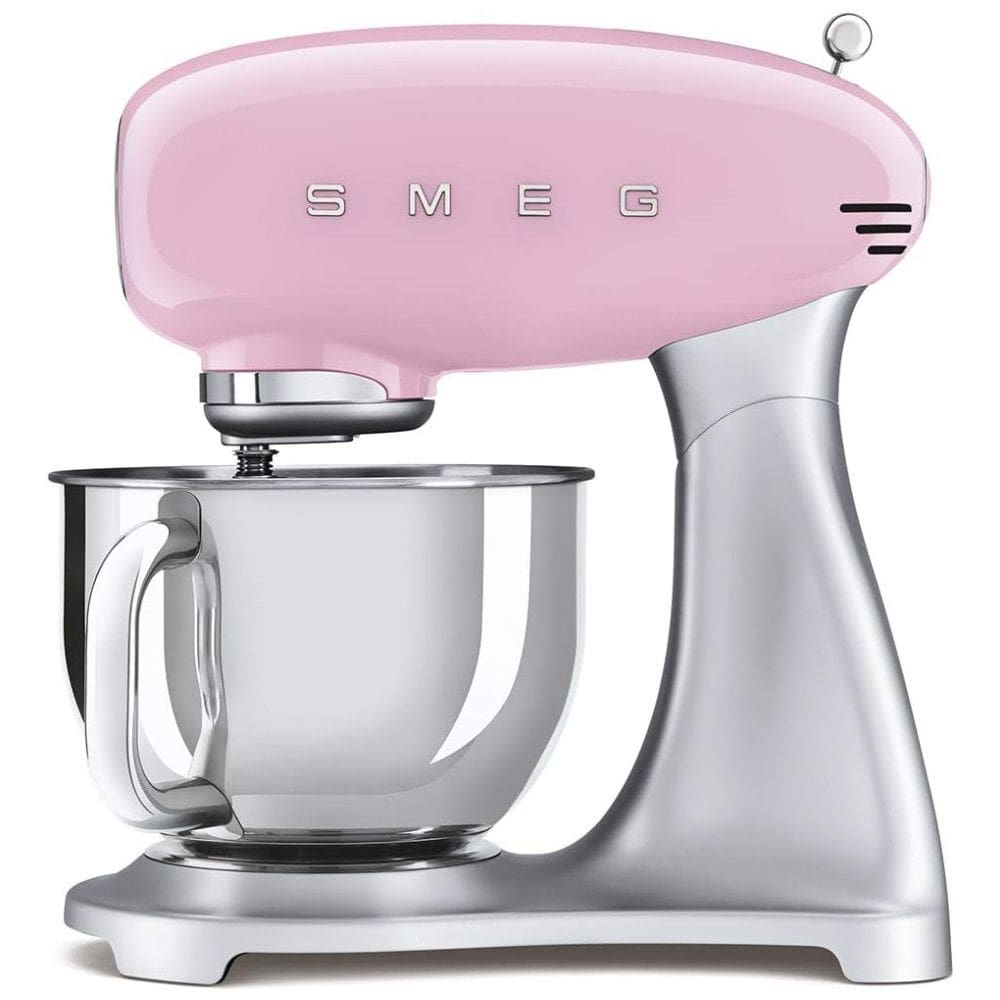 Batedeira Retro dos anos 50 com 10 Velocidades, Capacidade 4,8L, 600W, 110v, SMEG SMF02, Rosa