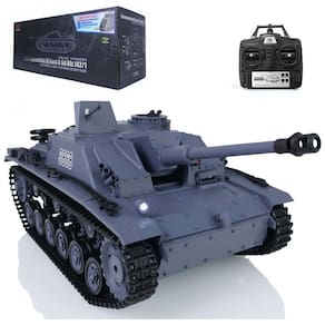 Tanque de Guerra TOUCAN RC HOBBY German Stug III 3868 com Controle Remoto, Escala 116, Azul