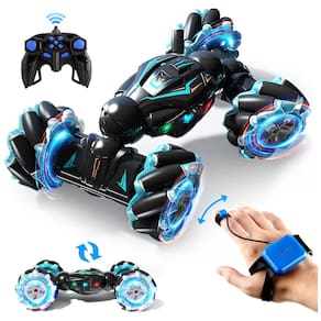 rinho de Controle Remoto com Sensor de Gestos e 360 de Rotação, DEEJOY RC Stunt Car, Preto