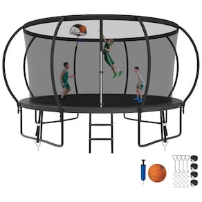 Cama Elastica Capacidade até 544 kg com Cesta de Basquete, SKYUP, Preto