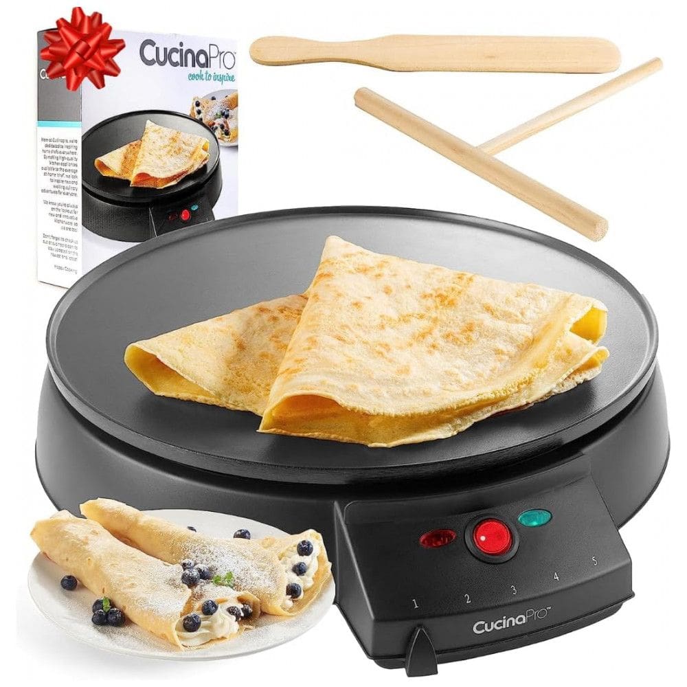 Máquina de Crepe Elétrica antiaderente, 1000W, 110v, CUCINAPRO 1448, Rosa