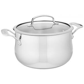 Forno Holandês 5 Litros com Tampa de Vidro em Aço Inoxidável, Cuisinart