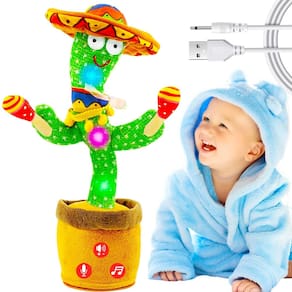 Brinquedo Talking Cactus Vitosup recarregável com volume ajustável