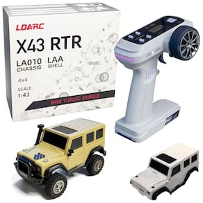 Mini Carro RC Crawler RTR de Controle Remoto Escala 1:43 4x4 Off Road de Alta Performance, LDARC.