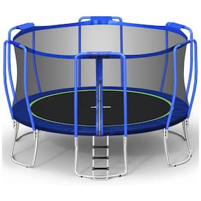 Trampolim Zupapa Design sem lacunas, capacidade de 680 kg, para crianças, com rede de segurança, ideal para quintais.
