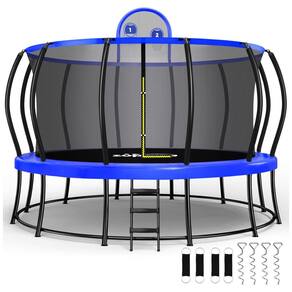 Trampolim Zupapa 816 kg de capacidade, estrutura dupla 2025, design sem lacunas, postes curvados, disponível em 4,9m, 4,6m, 4,3m e 3,7m
