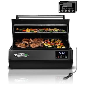 Churrasqueira Elétrica Turbo E Outdoor 1700W com Grill Infravermelho de 61cm e Protetor de Tela, Ideal para Churrascos ao Ar