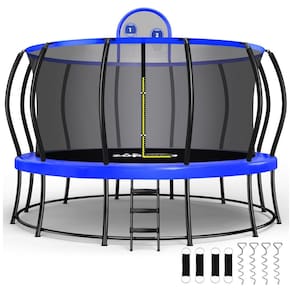 Trampolim Zupapa 816 kg de capacidade, estrutura dupla 2025, design sem lacunas, postes curvados, para crianças e adultos.