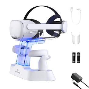 Base de carregamento NexiGo aprimorada com luz LED para Oculus Quest 2
