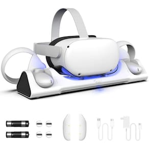 Base de carregamento ZYBER para Oculus Quest 2 VR com 2 baterias