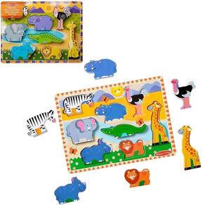 Quebra Cabeça Infantil De Madeira Zoológico Melissa & Doug