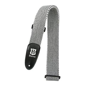 Correia Basso Tweed Branca E Preta Ex-03 5Cm Largura